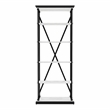 Furniture of America Toggin Industrial Metal 33-Inch Bookcase in Antique White