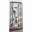 Furniture of America Toggin Industrial Metal 33-Inch Bookcase in Antique White