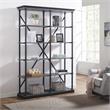 Furniture of America Toggin Industrial Metal 58-Inch Bookcase in Antique Blue