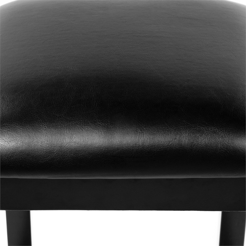 Furniture of America Leenie Wood 3-Piece Counter Height Dining Set in Black