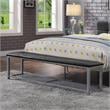 Furniture of America Kushner Industrial Metal Platform Bed with Bench in Black