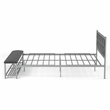 Furniture of America Kushner Industrial Metal Platform Bed with Bench in Black