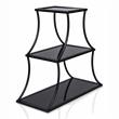 Furniture of America Kladden Industrial Metal 3-Shelf Bookcase in Sand Black