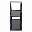 Furniture of America Kladden Industrial Metal 3-Shelf Bookcase in Sand Black