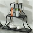 Furniture of America Kladden Industrial Metal 3-Shelf Bookcase in Sand Black