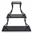 Furniture of America Kladden Industrial Metal 3-Shelf Bookcase in Sand Black