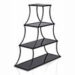 Furniture of America Kladden Industrial Metal 4-Shelf Bookcase in Sand Black