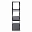 Furniture of America Kladden Industrial Metal 4-Shelf Bookcase in Sand Black