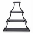 Furniture of America Kladden Industrial Metal 4-Shelf Bookcase in Sand Black