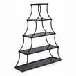 Furniture of America Kladden Industrial Metal 5-Shelf Bookcase in Sand Black