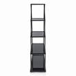 Furniture of America Kladden Industrial Metal 5-Shelf Bookcase in Sand Black