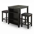 Furniture of America Albana Wood 3-Piece Counter Height Dining Set in Walnut