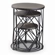 Furniture of America Nikova Contemporary Wood 3-Piece Nesting Tables in Black