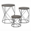 Furniture of America Nikova Contemporary Wood 3-Piece Nesting Tables in Black