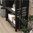 Furniture of America Mandom Modern Metal 4-Shelf Bookcase in Sand Black
