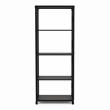 Furniture of America Mandom Modern Metal 4-Shelf Bookcase in Sand Black
