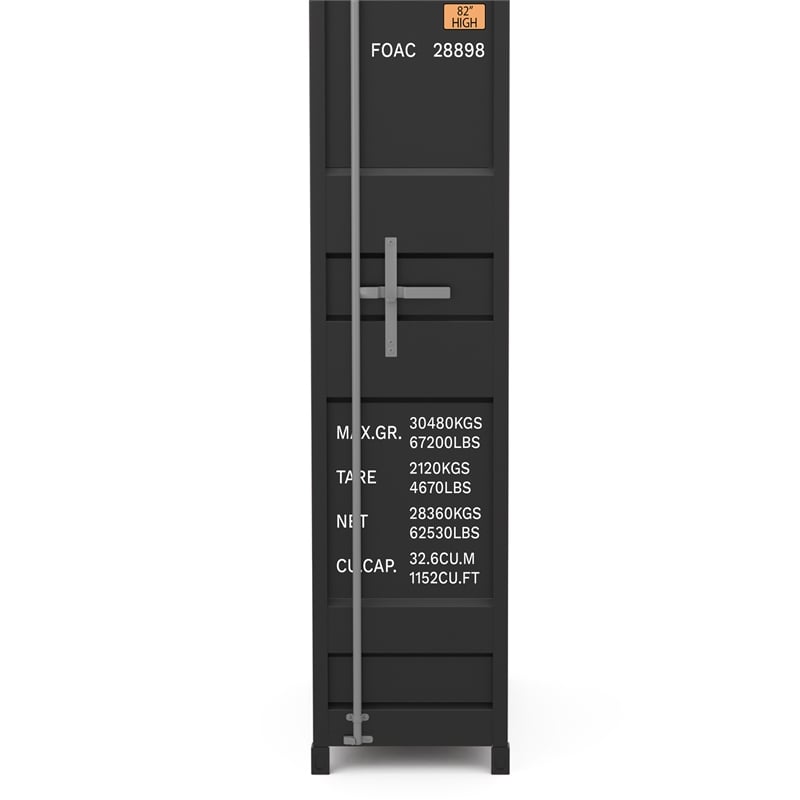 Furniture of America Mandom Modern Metal 4-Shelf Bookcase in Silver Gunmetal