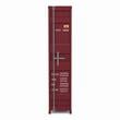 Furniture of America Mandom Modern Metal 4-Shelf Bookcase in Red Powder Coating