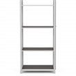 Furniture of America Mandom Modern Metal 4-Shelf Bookcase in Sand White