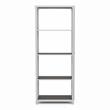 Furniture of America Mandom Modern Metal 4-Shelf Bookcase in Sand White