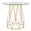 Furniture of America Growder Contemporary Glass Top End Table in Gold