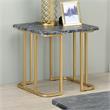 Furniture of America Clotten Contemporary Metal End Table in Black