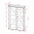 Furniture of America Toggin Industrial Metal 58-Inch Bookcase in Antique Gray