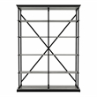 Furniture of America Toggin Industrial Metal 58-Inch Bookcase in Antique Gray