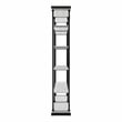 Furniture of America Toggin Industrial Metal 58-Inch Bookcase in Antique White