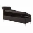 Furniture of America Horsh Contemporary Fabric Storage Chaise in Gray