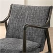 Furniture of America Darsh Wood Cushioned Accent Chair in Gray