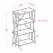 Furniture of America Vorsko Industrial Metal 4-Shelf Bookcase in Black