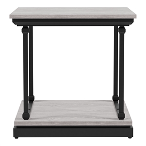 Furniture of America Drewden Transitional Wood End Table in Antique White