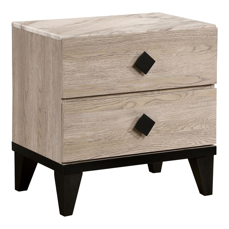 Furniture of America Fromin Transitional Wood 2-Drawer Nightstand in ...