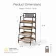 Furniture of America Kernel Industrial Metal 4-Shelf Bookcase in Sand Black