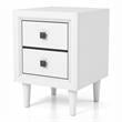 Furniture of America Hetter Transitional Wood 2-Drawer Nightstand in White