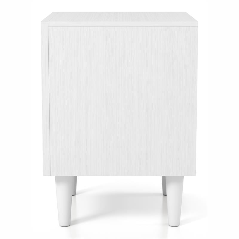 Furniture of America Hetter Transitional Wood 2-Drawer Nightstand in White