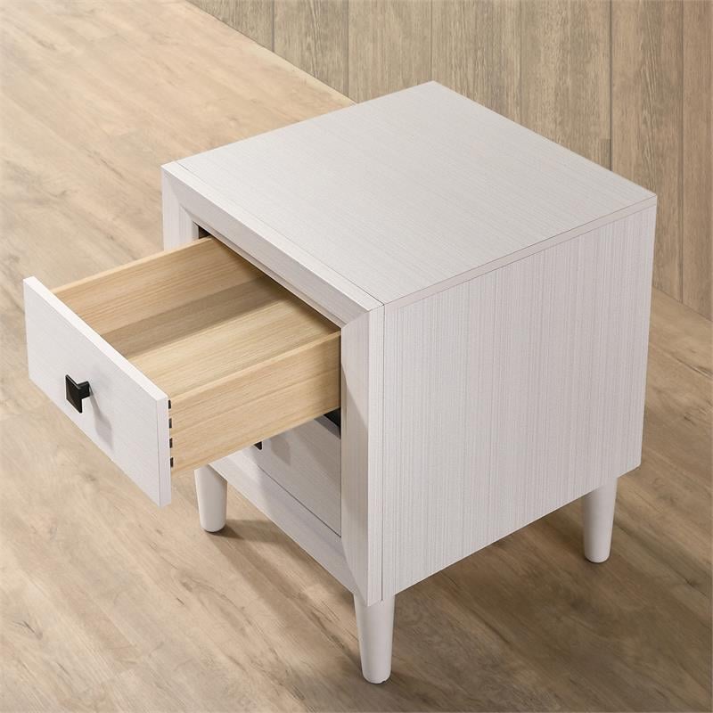Furniture of America Hetter Transitional Wood 2-Drawer Nightstand in White