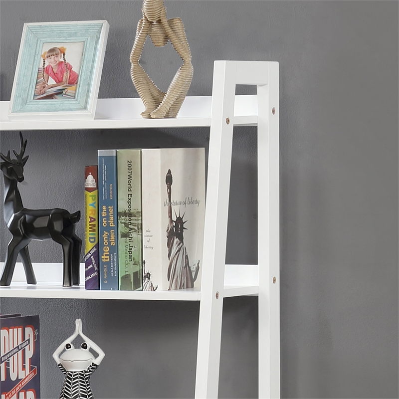 Furniture of America Ploomer Transitional Wood 1-Drawer Bookcase in White