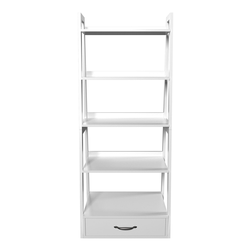 Furniture of America Ploomer Transitional Wood 1-Drawer Bookcase in White