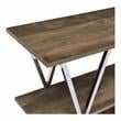 Furniture of America Barrickson Wood Small 3-Shelf Console Table in Dark Oak