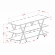 Furniture of America Barrickson Wood Small 3-Shelf Console Table in Dark Oak
