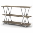 Furniture of America Barrickson Wood Small 3-Shelf Console Table in Dark Oak