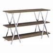 Furniture of America Barrickson Wood Small 3-Shelf Console Table in Dark Oak