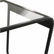 Furniture of America Shawton Glass Top 2-Piece Nesting Table Set in Black