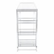 Furniture of America Norvel Contemporary Glass Top Bar Table in Chrome Plating