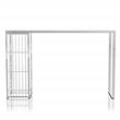 Furniture of America Norvel Contemporary Glass Top Bar Table in Chrome Plating