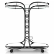 Furniture of America Scanlin Contemporary Metal 2-Tier Serving Cart in Chrome
