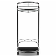 Furniture of America Scanlin Contemporary Metal 2-Tier Serving Cart in Chrome