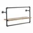 Furniture of America Alvara Metal 27.5-Inch Wall Shelf in Sand Black